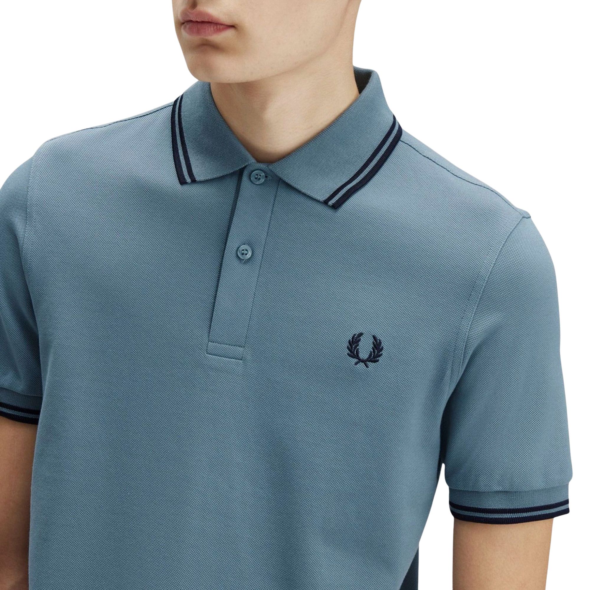 トップス FRED PERRY/Twin Tipped Ribbed Polo Shirt Fred Perry Twin Tipped Polo Shirt Men | Plutosport